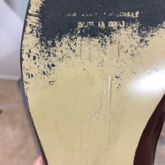 Vintage Etienne Aigner Oxblood Leather Pumps Size 7.5 Narrow - Picture 9 of 9